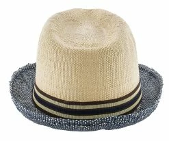 Brand new ๐งจ Men Ribbon - Jeanne Simmons Toyo Straw Trilby Fedora Hat - 6888 ๐ 9 Men Ribbon - Jeanne Simmons Toyo Straw Trilby Fedora Hat - 6888