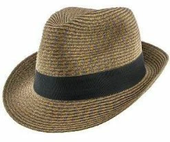 Chameleon - Jeanne Simmons Toyo Straw Trilby Fedora Hat - 6965 Men