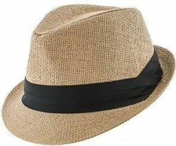 Diamond - Jeanne Simmons Toyo Straw Trilby Fedora Hat - 6759 Men