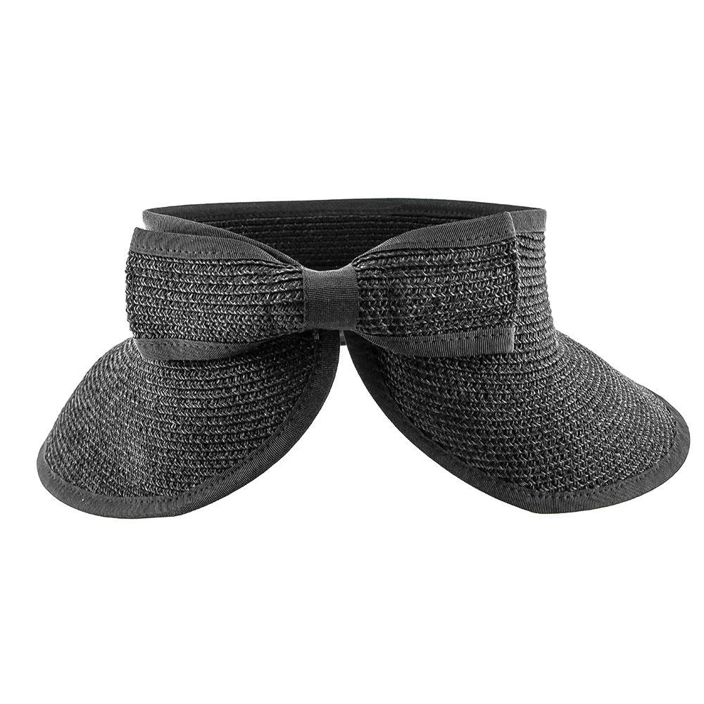 Best Sale ๐ Men Roll Up - Jeanne Simmons Black Toyo Straw Black Roll Up Visor Hat - 6202 โค๏ธ 5 Men Roll Up - Jeanne Simmons Black Toyo Straw Black Roll Up Visor Hat - 6202