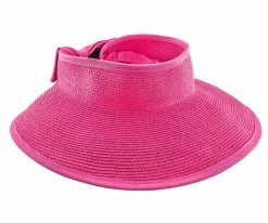 Deals ๐ Roll Up - Jeanne Simmons Fuchsia Toyo Straw Fuschia Roll Up Visor Hat - 6207 โ 9 Roll Up - Jeanne Simmons Fuchsia Toyo Straw Fuschia Roll Up Visor Hat - 6207