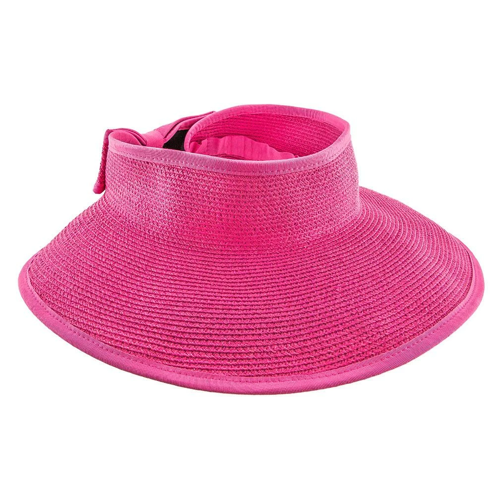 Deals ๐ Roll Up - Jeanne Simmons Fuchsia Toyo Straw Fuschia Roll Up Visor Hat - 6207 โ 4 Roll Up - Jeanne Simmons Fuchsia Toyo Straw Fuschia Roll Up Visor Hat - 6207
