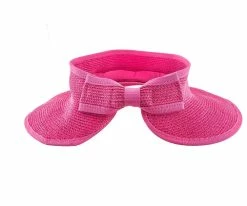 Deals ๐ Roll Up - Jeanne Simmons Fuchsia Toyo Straw Fuschia Roll Up Visor Hat - 6207 โ 10 Roll Up - Jeanne Simmons Fuchsia Toyo Straw Fuschia Roll Up Visor Hat - 6207