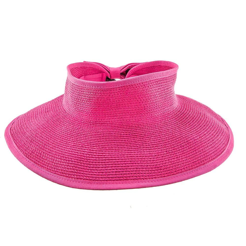 Deals ๐ Roll Up - Jeanne Simmons Fuchsia Toyo Straw Fuschia Roll Up Visor Hat - 6207 โ 3 Roll Up - Jeanne Simmons Fuchsia Toyo Straw Fuschia Roll Up Visor Hat - 6207