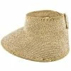 Roll Up - Jeanne Simmons Tan/Tweed Toyo Straw Tan Tweed Roll Up Visor Hat - 6204 Men