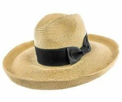 Minnie - Jeanne Simmons Paper Braid Tweed Wide Wire Brim Fedora Hat - 8525 Men