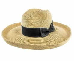 Minnie - Jeanne Simmons Paper Braid Tweed Wide Wire Brim Fedora Hat - 8525 Men