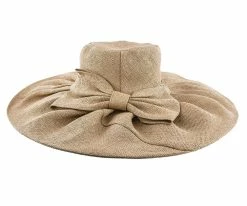 Men Bow Fancy - Jeanne Simmons Tan Wide Brim Hat - 1999