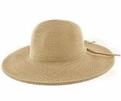 Sun Kiss - Jeanne Simmons Cotton Toyo Straw Wide Brim Hat - 8641