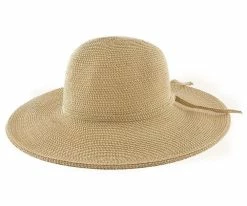 Sun Kiss - Jeanne Simmons Cotton Toyo Straw Wide Brim Hat - 8641