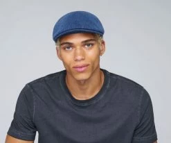 Men Kangol Indigo 507 Duckbill Flat Cap