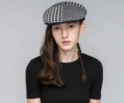 Abstract Houndstooth 504 - Kangol Flat Cap