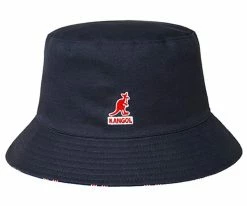 Fred Segal - Kangol Tricolor Navy Stripe Reversible Bucket