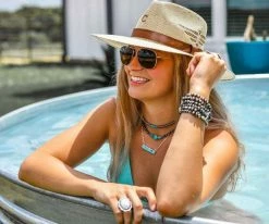 Charlie 1 Horse Hats Mexico Shore - Charlie 1 Horse Straw Fedora Hat - CSMXSH Men