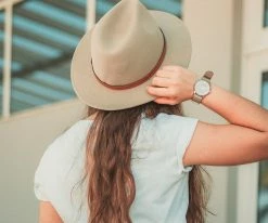 Women Big Sur - Walrus Hats Dark Brown Wool Felt Safari Hat