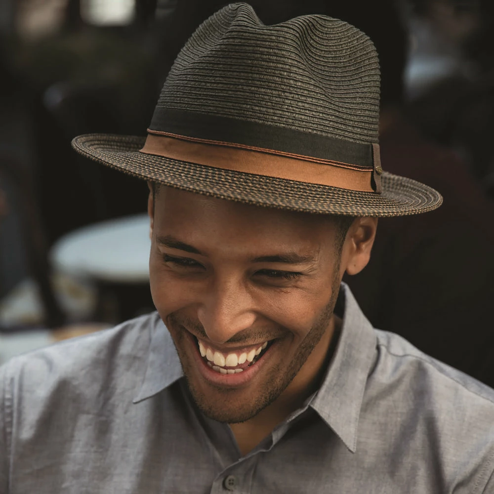 New ๐ Men The City - Scala Black Paper Braid Fedora Hat ๐ 9 Men The City - Scala Black Paper Braid Fedora Hat