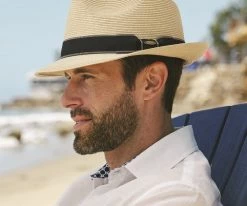 Men Wyatt - Scala Straw Fedora Hat