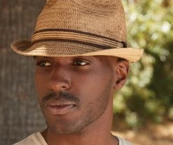 Men Laid Back - Dorfman Pacific Burnt Paper Braid Fedora