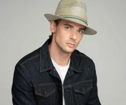Men Rudi - Bailey Shangtung Straw Fedora Hat