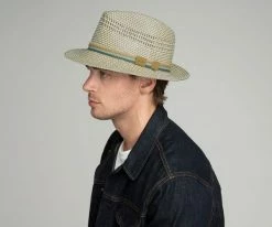 Men Rudi - Bailey Shangtung Straw Fedora Hat