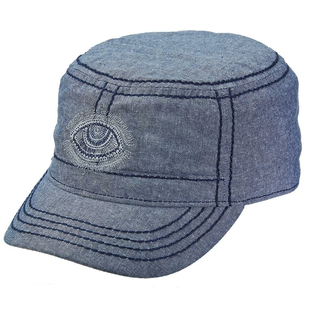 Wholesale ๐ Men Chakra - Santana Denim Cotton Cadet Hat ๐ 3 Men Chakra - Santana Denim Cotton Cadet Hat