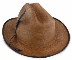 Bhumi - Santana Tea Natural Palm Straw Fedora Hat