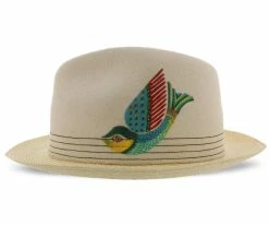 Quetzal - Santana Nautral Wool Felt/Hemp Fedora Hat