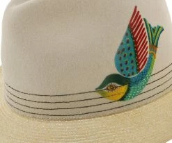 Quetzal - Santana Nautral Wool Felt/Hemp Fedora Hat