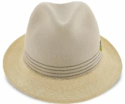 Quetzal - Santana Nautral Wool Felt/Hemp Fedora Hat