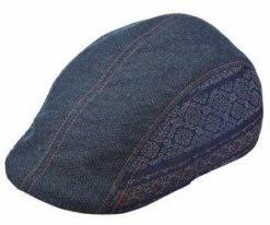 Khalo - Santana Blue Cotton Denim Ivy Cap Men