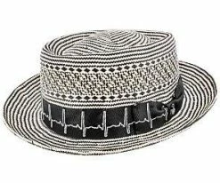 Men Healer - Two Toned Shantung Santana Porkpie Hat - SAN150