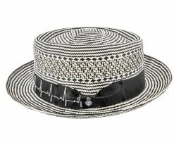 Men Healer - Two Toned Shantung Santana Porkpie Hat - SAN150