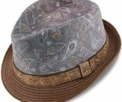 Remix - Santana Brown Toyo/Paper Braid Straw Fedora Hat
