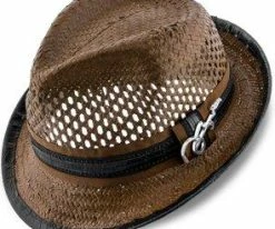 Men Mohican - Santana Vented Toyo Straw Fedora Hat