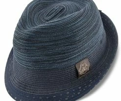 Halo - Santana Brown Cotton/Toyo Blend Straw Fedora Hat Men