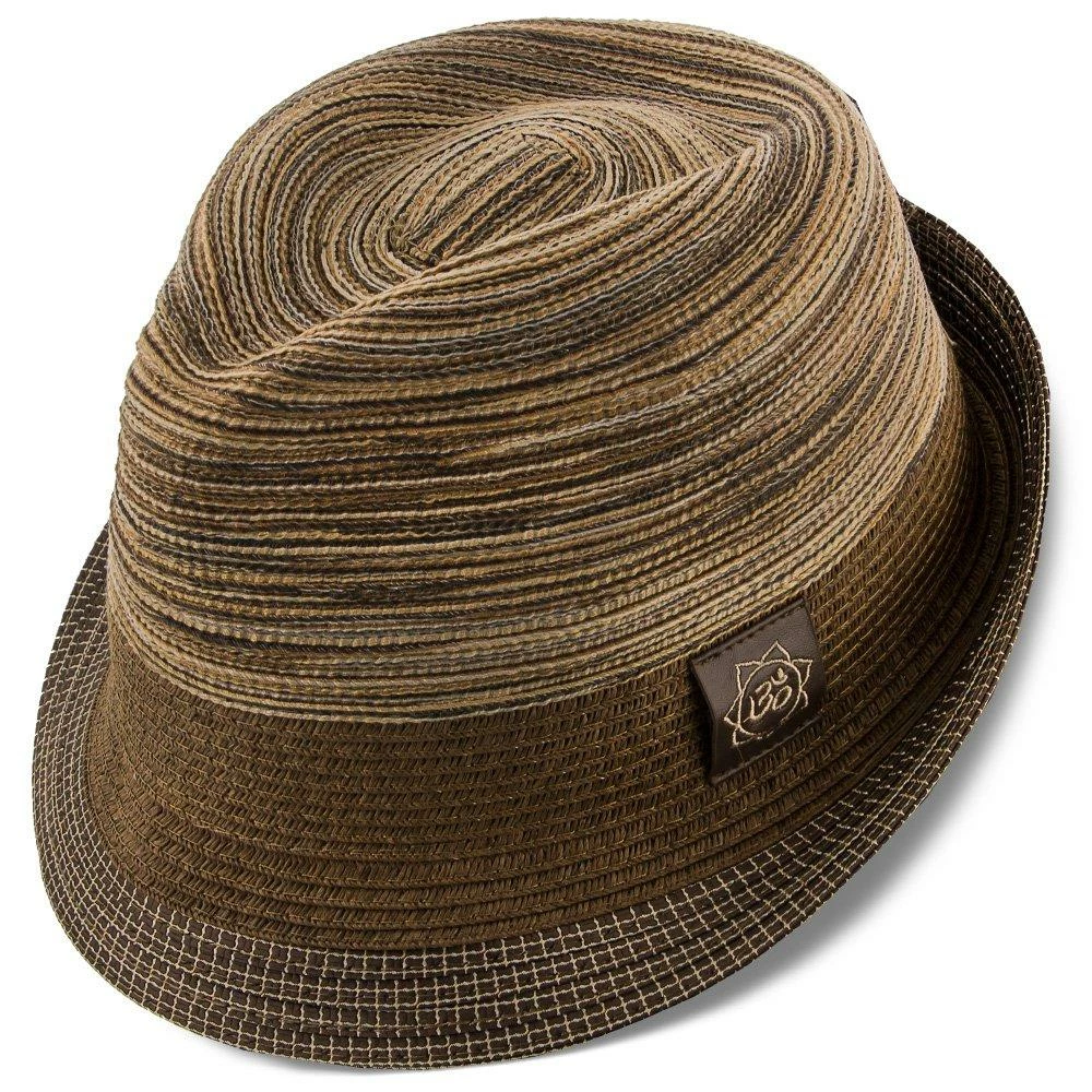 Deals โ Halo - Santana Brown Cotton/Toyo Blend Straw Fedora Hat Men ๐ 3 Halo - Santana Brown Cotton/Toyo Blend Straw Fedora Hat Men