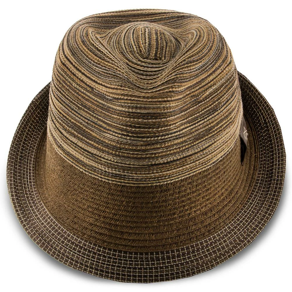 Deals โ Halo - Santana Brown Cotton/Toyo Blend Straw Fedora Hat Men ๐ 5 Halo - Santana Brown Cotton/Toyo Blend Straw Fedora Hat Men