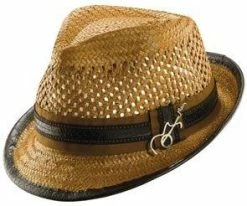 Men Mohican - Santana Vented Toyo Straw Fedora Hat