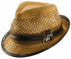 Men Mohican - Santana Vented Toyo Straw Fedora Hat