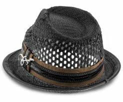 Men Mohican - Santana Vented Toyo Straw Fedora Hat