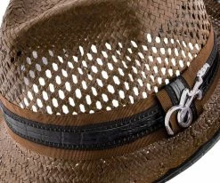 Men Mohican - Santana Vented Toyo Straw Fedora Hat