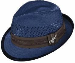 Men Mohican - Santana Vented Toyo Straw Fedora Hat