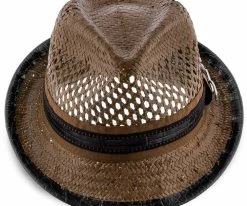Men Mohican - Santana Vented Toyo Straw Fedora Hat