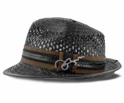 Men Mohican - Santana Vented Toyo Straw Fedora Hat