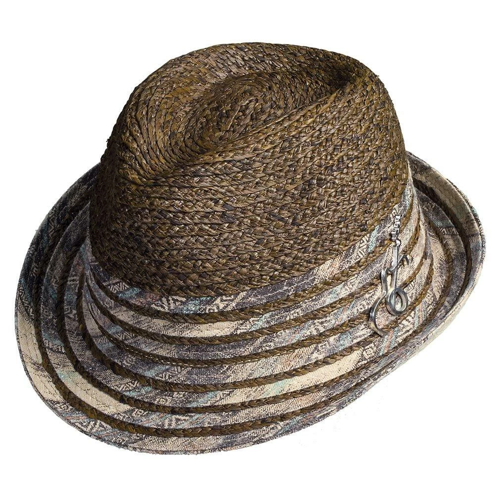 Budget ๐ฅฐ Men Pueblo - Santana Brown Raffia/Linen Blend Straw Fedora Hat ๐ฏ 2 Men Pueblo - Santana Brown Raffia/Linen Blend Straw Fedora Hat