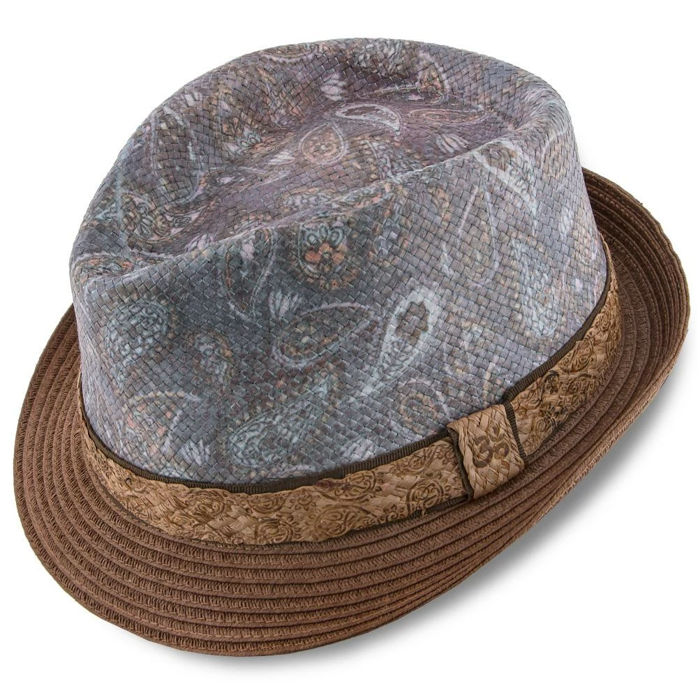 Deals ๐ Remix - Santana Brown Toyo/Paper Braid Straw Fedora Hat ๐คฉ 2 Remix - Santana Brown Toyo/Paper Braid Straw Fedora Hat