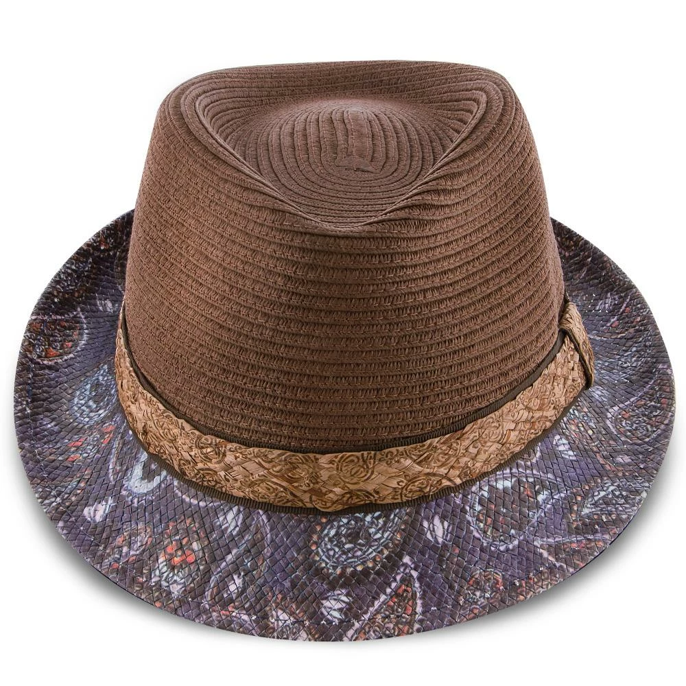 Deals ๐ Remix - Santana Brown Toyo/Paper Braid Straw Fedora Hat ๐คฉ 5 Remix - Santana Brown Toyo/Paper Braid Straw Fedora Hat