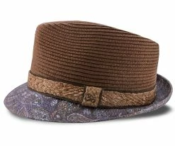 Deals ๐ Remix - Santana Brown Toyo/Paper Braid Straw Fedora Hat ๐คฉ 20 Remix - Santana Brown Toyo/Paper Braid Straw Fedora Hat