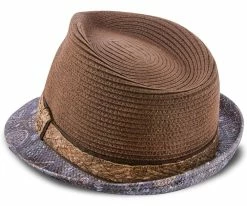 Deals ๐ Remix - Santana Brown Toyo/Paper Braid Straw Fedora Hat ๐คฉ 22 Remix - Santana Brown Toyo/Paper Braid Straw Fedora Hat