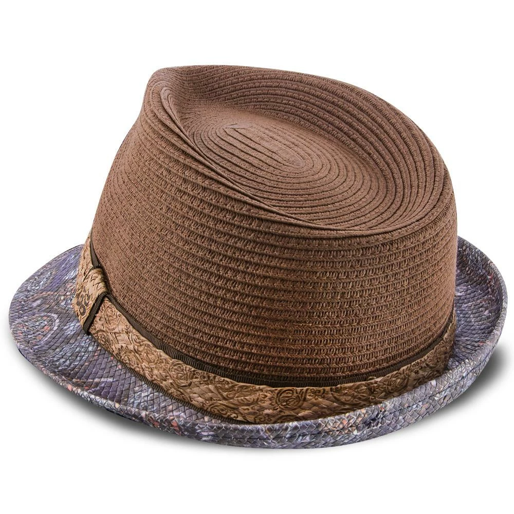 Deals ๐ Remix - Santana Brown Toyo/Paper Braid Straw Fedora Hat ๐คฉ 9 Remix - Santana Brown Toyo/Paper Braid Straw Fedora Hat